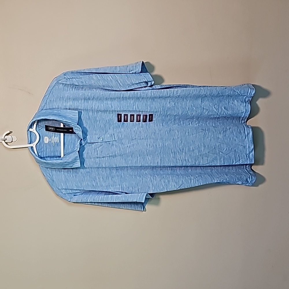 Blue athletic type material Polo NWT